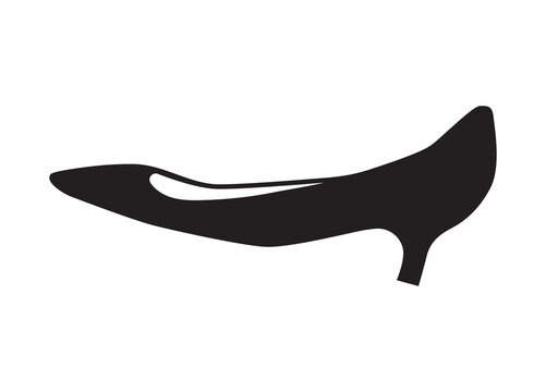 black high heel shoe silhouette clip art preview