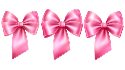 pink bow collection, transparent png, gift concept