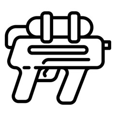 Water Gun icon, line icon style