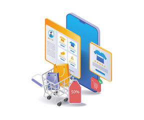Online shopping discounts on e commerce market