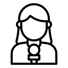 Woman Reporter journalist icon