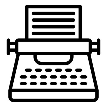 recommend clip art: Typewriter analog icon