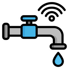  Faucet Filled Outline Icon