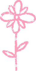 Flower Chalk Drawing Sketch Texture Vector