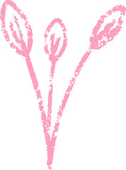 Flower Chalk Drawing Sketch Texture Vector