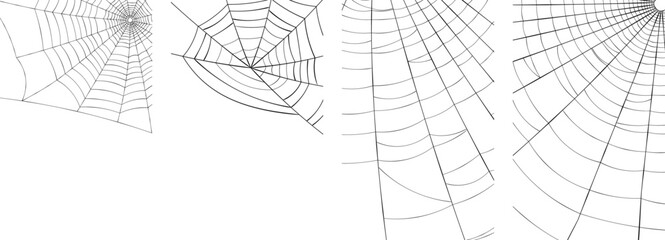 Spiders and web. Background with space for Halloween banner