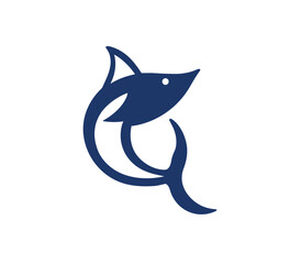 Marlin swordfish logo creative symbol vector PNG design