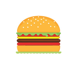 Hamburger fast food meal illustration vector PNG image