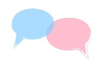 Messages are pastel tones. Text message.