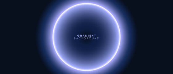 Neon space Circle. Vector Banner Background. For Presentation, Promotion and Announcement.
