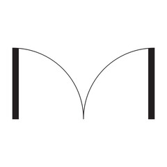 door plan icon design vector isolated