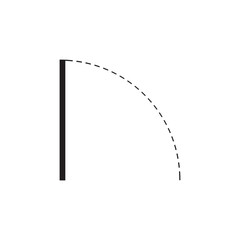 door plan icon design vector isolated