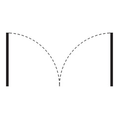 door plan icon design vector isolated