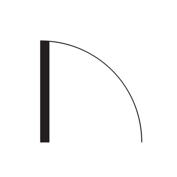 door plan icon design vector isolated