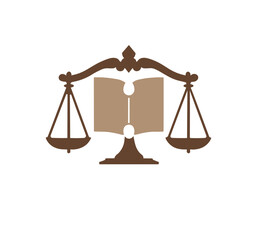 Book scale balance for lawyer logo PNG design