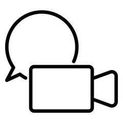 Video Call icon, line icon style