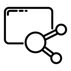 Share Screen icon, line icon style