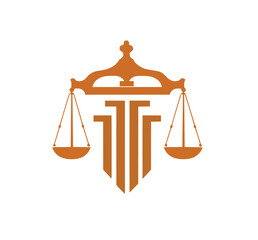 Creative Abstract Scales Justice Law Logo pillar PNG Design Vector Column Symbol Illustration
