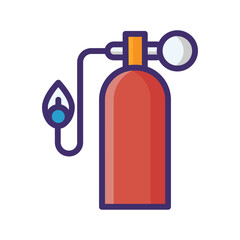 oxygen tube of healthcare and medicine filled icons