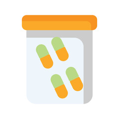 receipt of healthcare and medicine flat icons