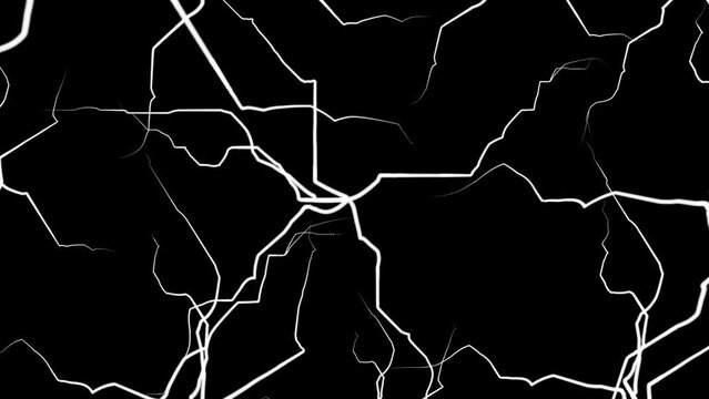 Ice surface texture concept. Moving lines will connect and form cracks and chips of frozen water. Pop up template on transparent background for overlay. Video design element. Graphic animated cartoon