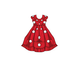 Princess  Dress illustration vector cartoon PNG image