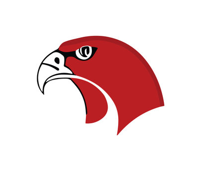 Hawk bird logo head eagle slogan cartoon vector PNG design