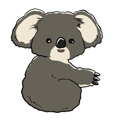 Simple and realistic koala illustration design