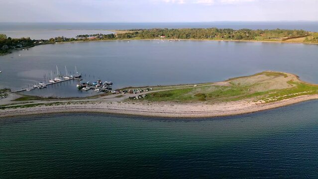 Aerial view of Fyns Hoved, north of Funen, Denmark
