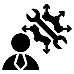 Hard Skill Glyph Icon