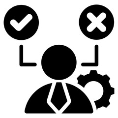Making Decision Glyph Icon