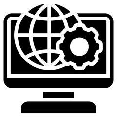 Web Development Glyph Icon