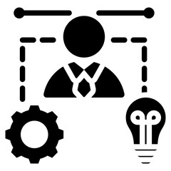 Organization Skill Glyph Icon