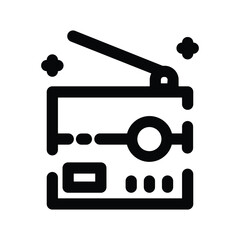 radio of media communication outline icon