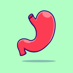 Stomach Organ Vital Illustration, Vector, Isolated, Icon