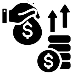Capital Financing Glyph Icon
