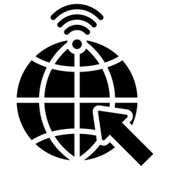 Internet Access Glyph Icon