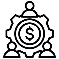 Teamwork Outline Icon