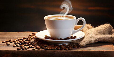 cup of coffee with beans,
Best Coffee in the World,
 A Visual Delight for Coffee Lovers,