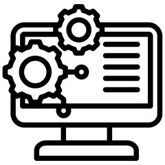 Computer Systems Outline Icon