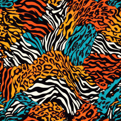 Leopard Skin Texture Pattern print,animal leather seamless design.