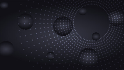 Abstract Dark futuristic geometric background. Futuristic hi-technology concept. Modern template design for covers, brochures, web and banner.