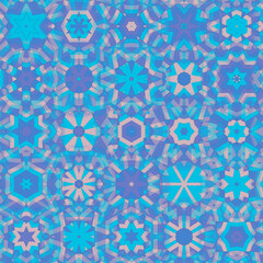blue pattern with snowflakes