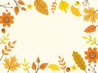 秋フレーム　秋背景　autumn frame　autumn background