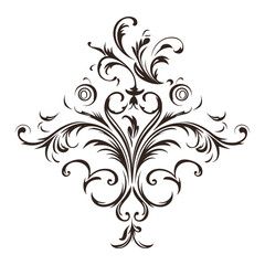 Vintage typographic design element vector, Calligraphic vector decorative Ornament element