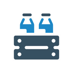 milk bottle icon vector illustration