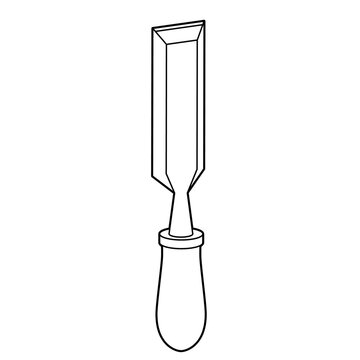 black and white chisel tool clip art preview