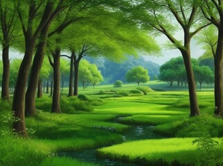 Green landscapes, Lush greenery, Verdant scenery, Natural beauty, Green nature backgrounds, Serene outdoor views, Fresh and vibrant landscapes, Picturesque green vistas, Eco-friendly scenery, Green, 