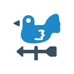 vane, weathercock icon vector illustration