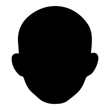 recommend clip art: silhouette of a person front face no hair